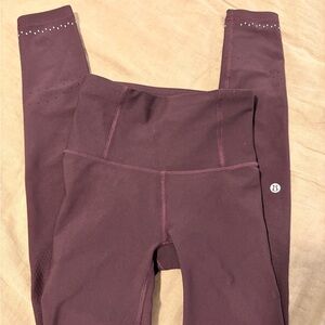 Lulu Maroon Leggings